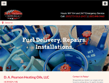 Tablet Screenshot of dapearsonheatingoil.com